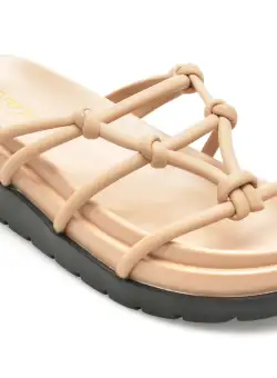 Papuci GRYXX bej, 8186, din piele ecologica