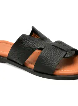 Papuci GRYXX negri, 153, din piele naturala