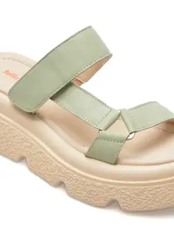 Papuci TUTTU BENE SCARPE verzi, 2999, din piele naturala