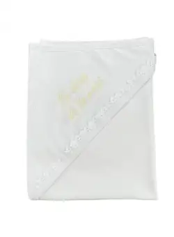 Pled bbc bebelus cu mesaj brodat - Cu drag de la nasi