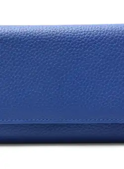 Portofel albastru, 6611, din piele naturala