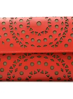 Portofel rosu, 7507, din piele naturala