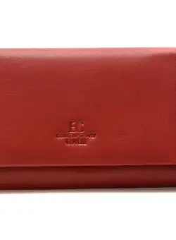 Portofel rosu, 76030, din piele naturala