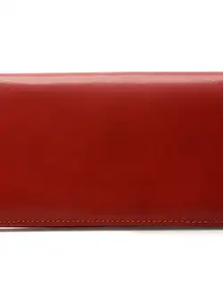 Portofel rosu, R005, din piele naturala