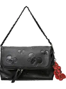 Poseta DESIGUAL neagra, WAXP49, din piele ecologica