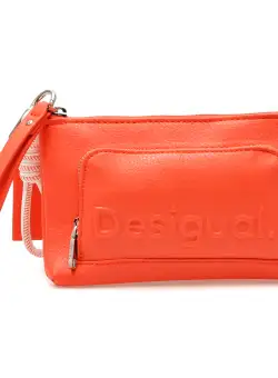 Poseta DESIGUAL portocalie, SAYP01, din piele ecologica