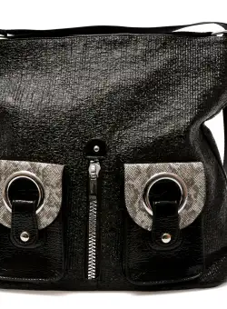 Poseta GRYXX neagra, 63998, din piele ecologica