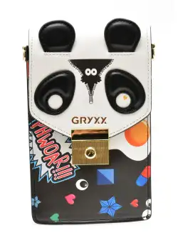 Poseta plic GRYXX neagra, 2322, din piele ecologica