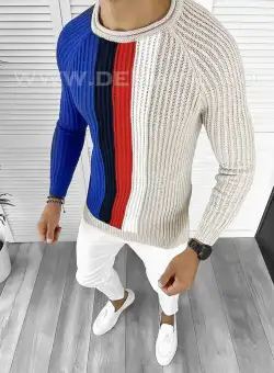 Pulover barbati gros slim fit T3578 107-1