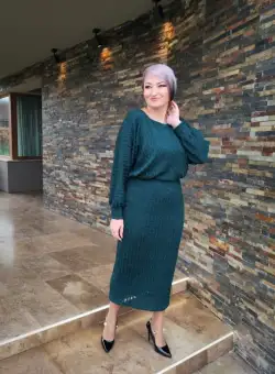 Rochie 2075 verde Fany Lux