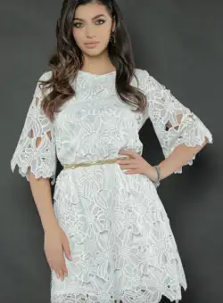 Rochie 319 alb Madelia