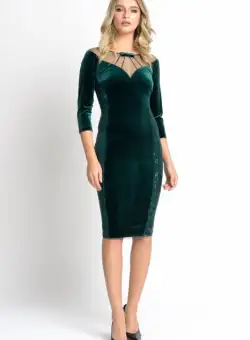 Rochie 515 verde Ginette 40