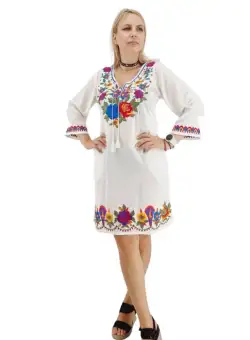 Rochie alba cu Broderie Danuta