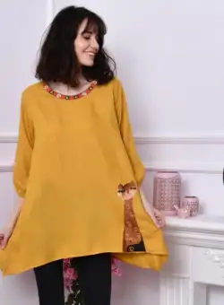 Rochie Asimetrica Galbena