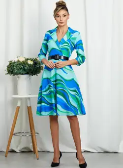 Rochie Berna Verde Multi