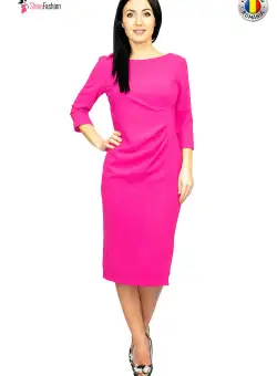 Rochie casual-office roz