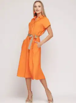 Rochie CC1MZ4134 portocalie Mizar