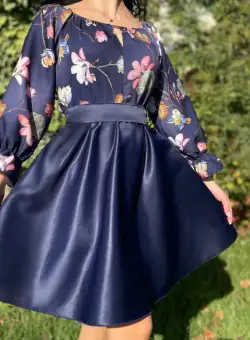 Rochie cu motive florale eleganta Teo 2