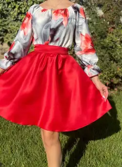 Rochie cu motive florale eleganta Teo 4