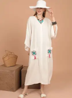 Rochie de dama cu broderie de vara