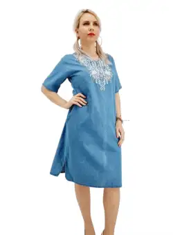 Rochie din Denim traditionala Sanda 63