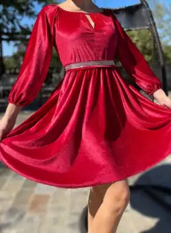 Rochie eleganta din catifea Cati