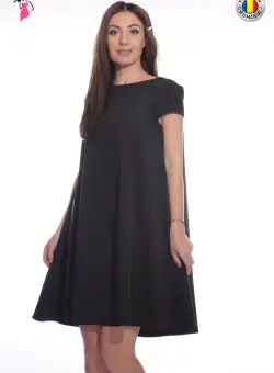 Rochie eleganta neagra cu croi in A