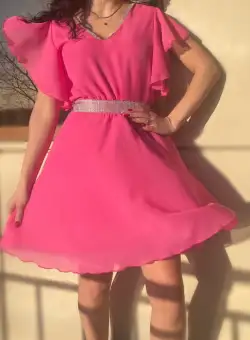 Rochie Eleganta Scurta din voal Victorita