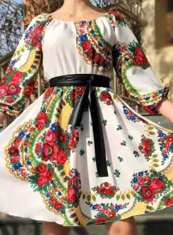 Rochie Gipsy scurta crem