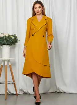 Rochie Ika Galben Mustar