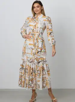 Rochie Iulia Galben Multi