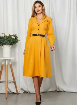 Rochie Katria Galben Mustar
