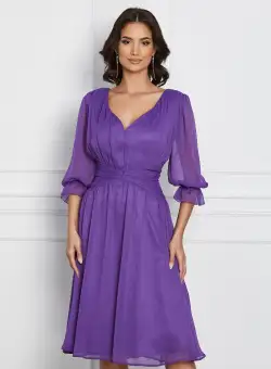 Rochie Mara mov vaporoasa din voal