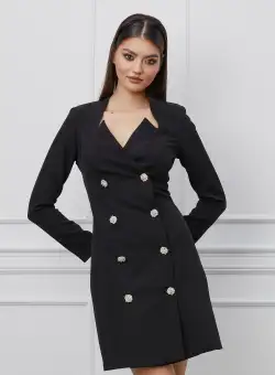 Rochie MBG neagra tip sacou