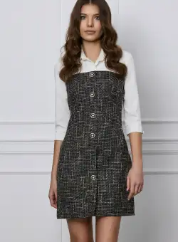 Rochie Mona neagra tip sarafan