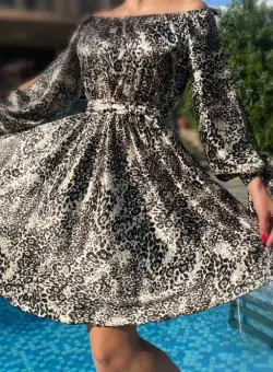Rochie scurta animal print - Bella 22