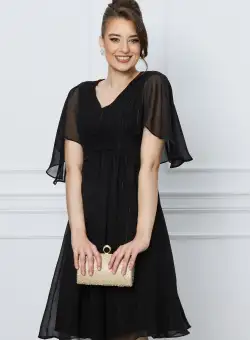 Rochie Sophie neagra cu fir lurex