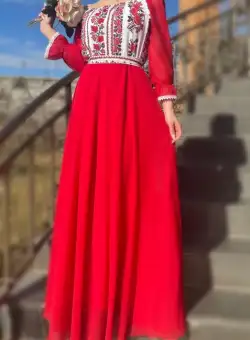 Rochie stilizata cu motive traditionale Elina 4