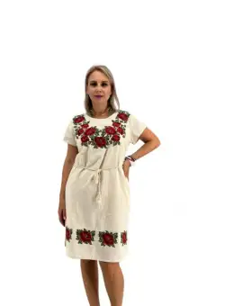 Rochie Traditionala cu broderie Iris 2