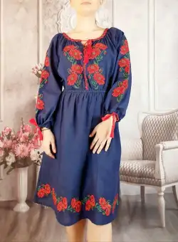 Rochie Traditionala cu Maci 4