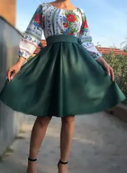 Rochie Traditionala stilizata cu maci 12