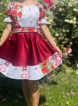 Rochie Traditionala stilizata cu maci 17