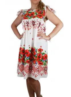 Rochie Traditionala stilizata cu Maci 5