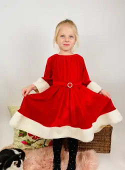 Rochita cu tematica de sarbatoare Craciun , rosie