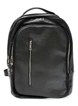 Rucsac MARIO FERRETTI negru, BB73, din piele naturala