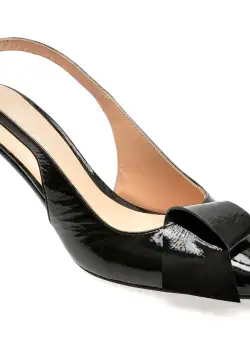 Saboti casual EPICA negri, 2602604, din piele naturala lacuita