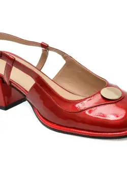 Saboti casual EPICA rosii, 602768, din piele naturala lacuita