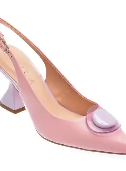 Saboti casual EPICA roz, 1119841, din piele naturala