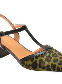 Saboti casual EPICA verzi, 30577, din piele naturala