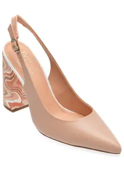 Saboti casual FLAVIA PASSINI nude, 1484578, din piele naturala